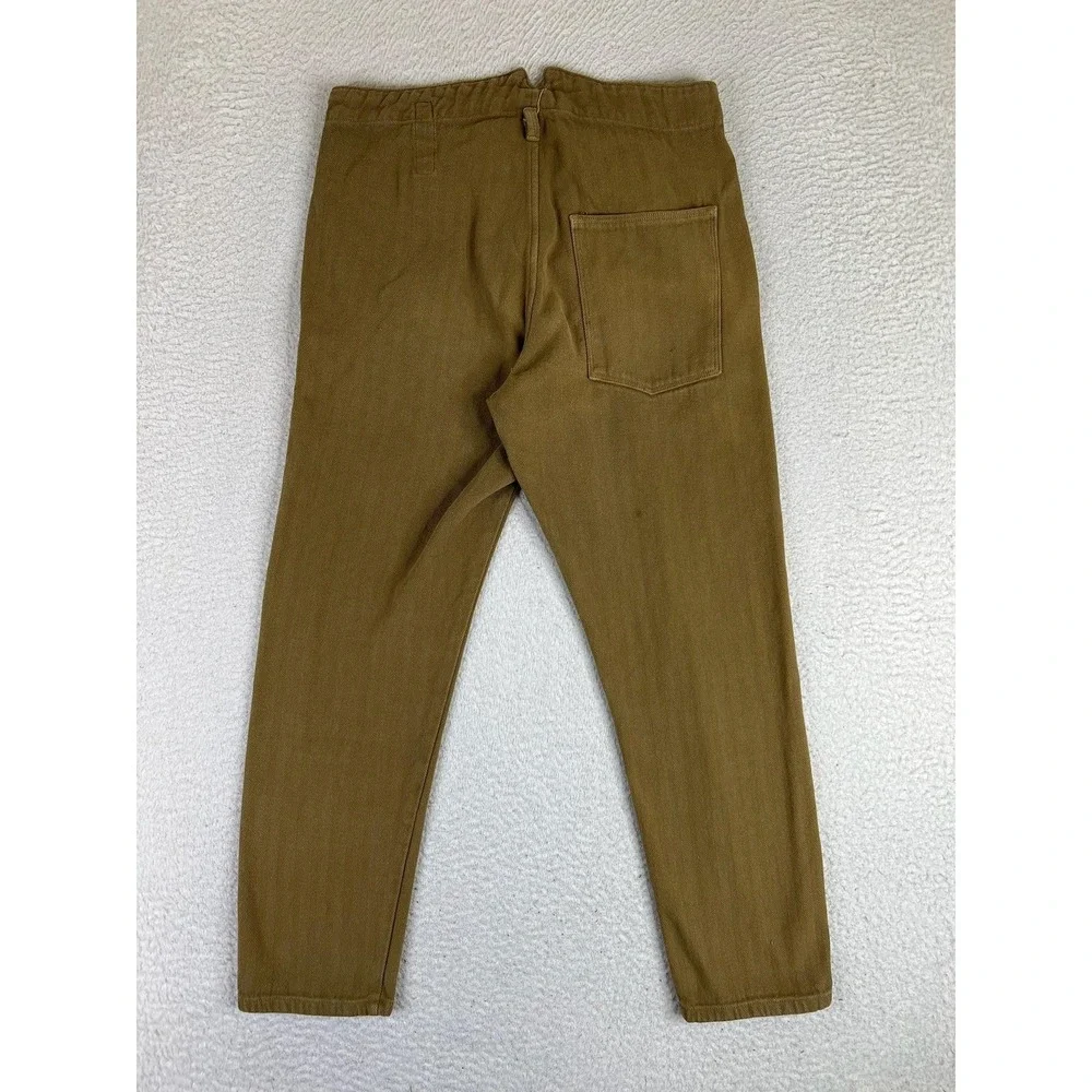 Prospective Flow Pants Mens 28x26 Brown Herringbone Canvas Chino Casual USA